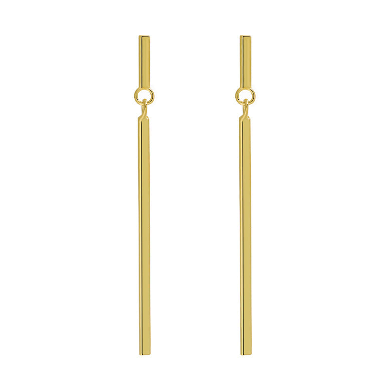 Women's Simple Versatile Geometric Vertical Rectangular Bar Ear Earrings