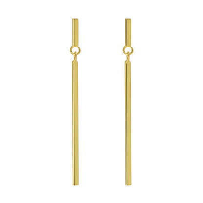 Women's Simple Versatile Geometric Vertical Rectangular Bar Ear Earrings