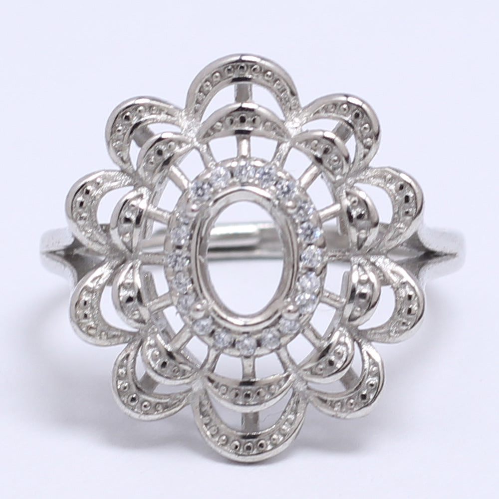 Frame Open Mouth Autumn Copper Alloy Electroplating Sier Rings