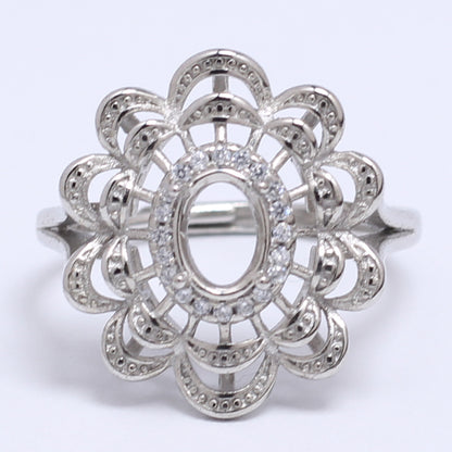 Frame Open Mouth Autumn Copper Alloy Electroplating Sier Rings