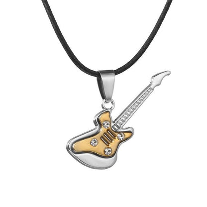 Style Stainless Steel Guitar Personality Creative Necklaces