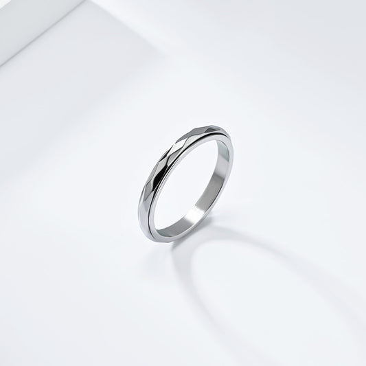 Rotating Decompression Titanium Steel Little Finger Rings