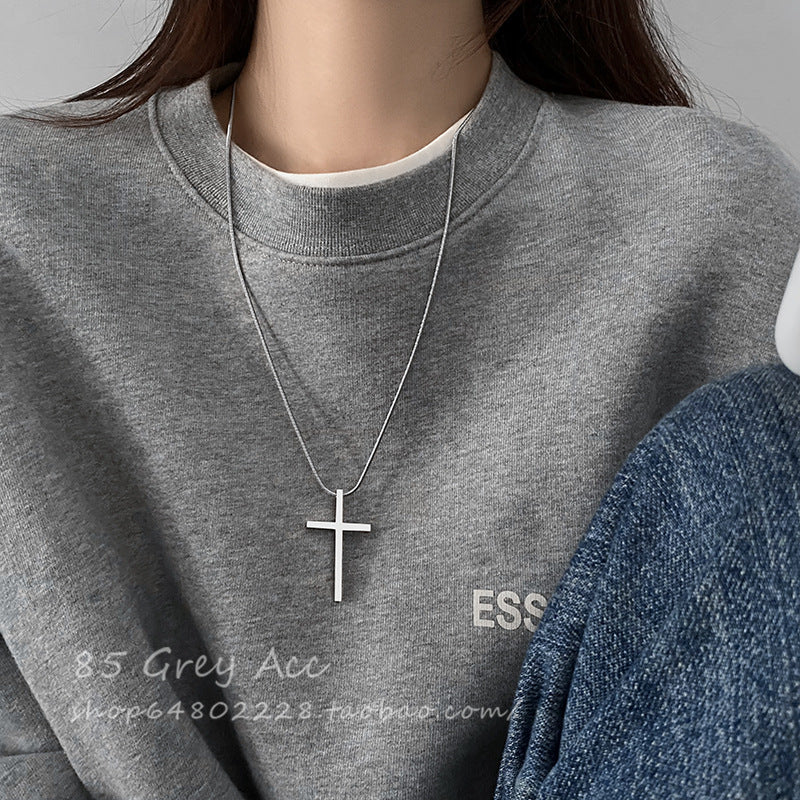 Women's & Men's Cross Choker Cold Wind Clavicle Chain Pullover Necklaces