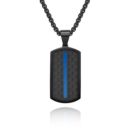 Men's Simple Design Solid Carbon Fiber Dog Pendants