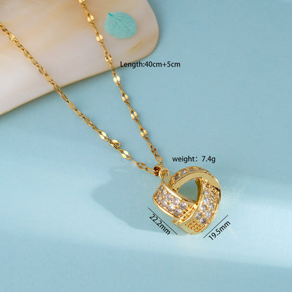 Women's Zircon Geometric Special Interest Light Luxury Design Necklaces