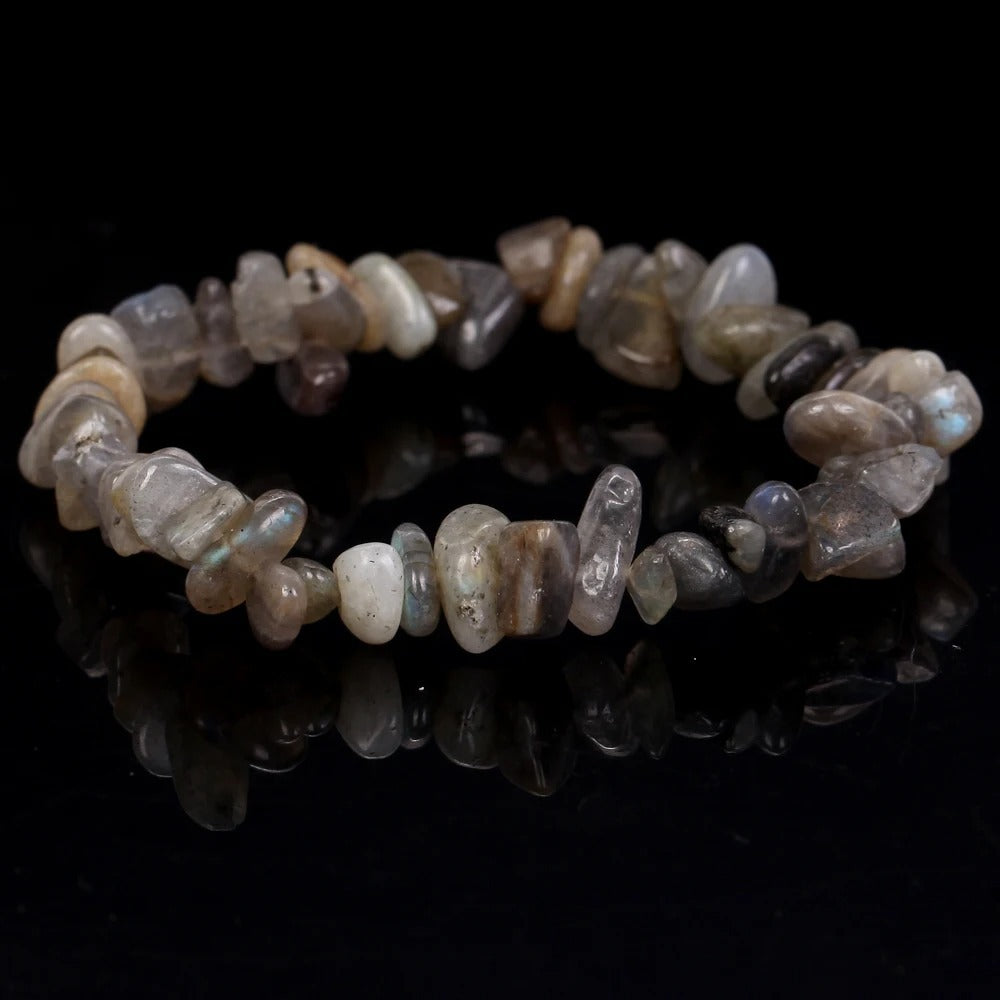 Natural Gravel Amethyst Elastic String Stretchable Bracelets