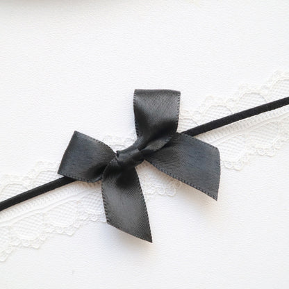 Ballet Girly Style Jewelry White Bow Black Necklaces