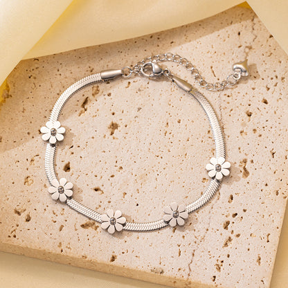 Women's Stainless Steel Versatile Style Fashion Ornament Bracelets