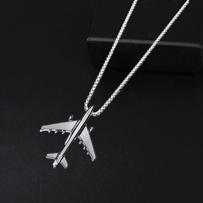 Women's & Men's Aircraft Titanium Steel Simple Fashion Personality Necklaces