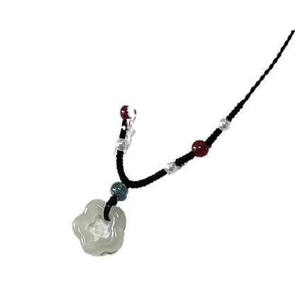 Butterfly Petal Imitation Jade Female Niche Hand-woven Necklaces