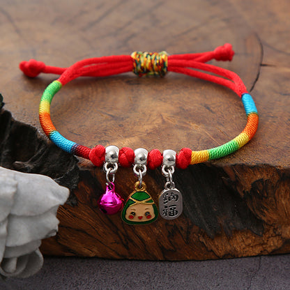 Dragon Boat Festival Handmade Weaving Ethnic Style Red Bracelets