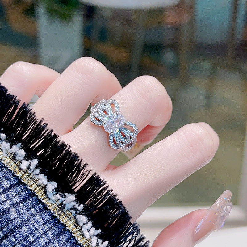 Rhinestone Zircon Light Luxury High-grade Design Rings