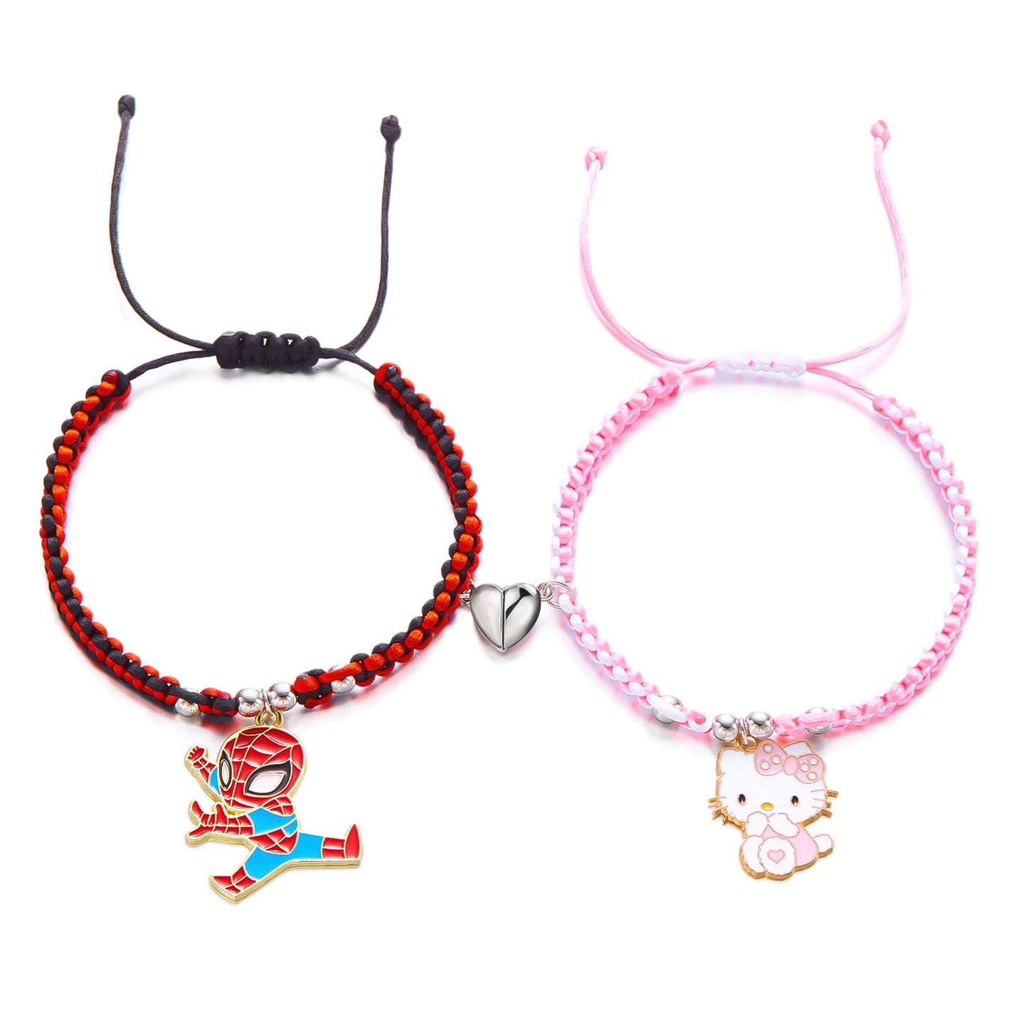 Cartoon Heart-shaped Magnetic Fashion Couple Hand Bracelets