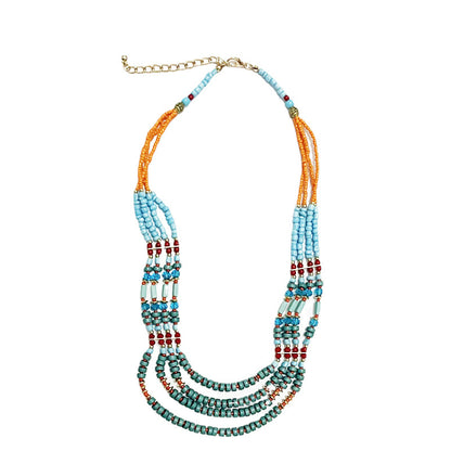 Retro Exotic Ethnic Style Bohemian Bead Necklaces