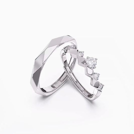 Women's & Men's Sier Love Couple For Korean Niche Design Simple Light Rings