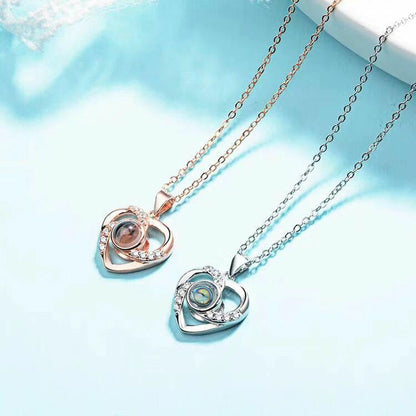 Love Language You Deer Projection Female Necklaces