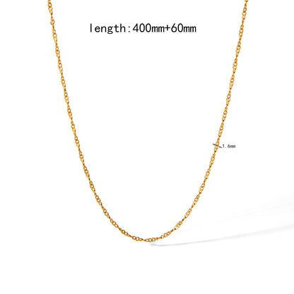 Gold Plated Chain O-shaped Figaro Personality Necklaces