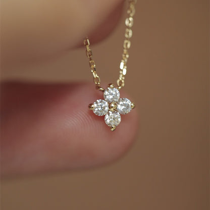 Plated Clover Small Female Clavicle Chain Necklaces