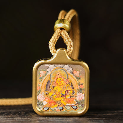 Bodhisattva Dragon Yellow God Of Wealth Necklaces