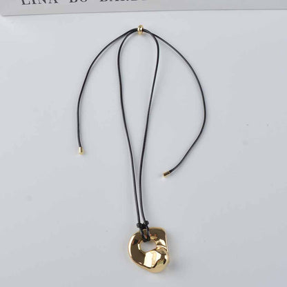 Geometric Irregular Niche Minimalist Hollow Pull-out Necklaces