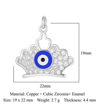 Copper Zircon Star Crown Eyes Ornament Bracelets