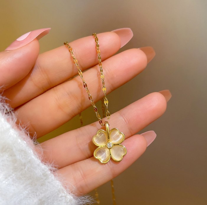 Plated Gold Korean Style Sweet Simple Necklaces