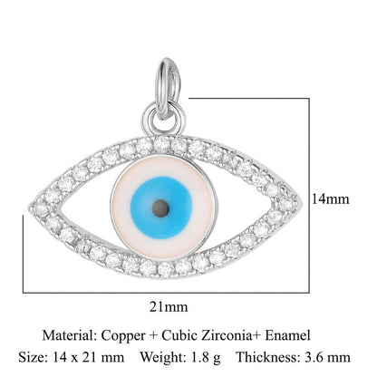 Copper Zircon Star Crown Eyes Ornament Bracelets
