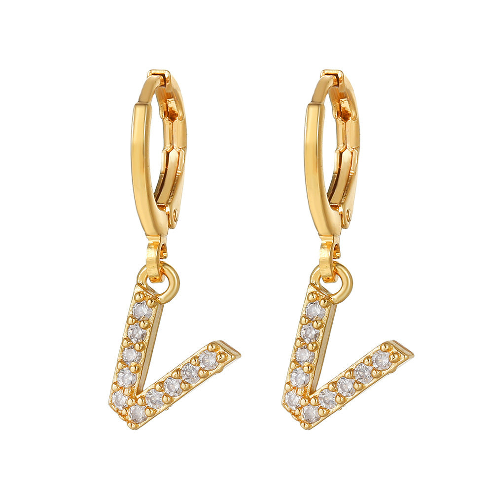 Women's Ear Clips Copper Plated Gold Micro Earrings