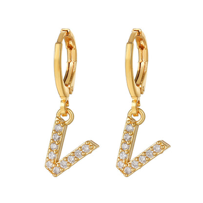 Women's Ear Clips Copper Plated Gold Micro Earrings