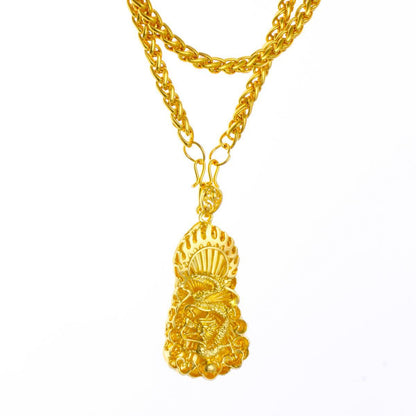 Men's Live Streaming On Gold Plated Large Necklaces