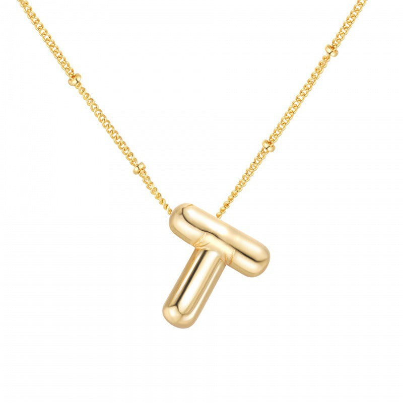 Women's Gold Balloon Glossy English Letter Fashion Pendants