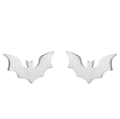 Halloween Bat Stainless Steel Small Animal Earrings