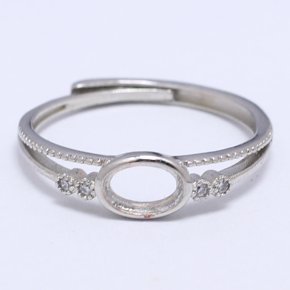 Frame Open Mouth Autumn Copper Alloy Electroplating Sier Rings