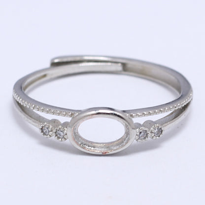 Frame Open Mouth Autumn Copper Alloy Electroplating Sier Rings