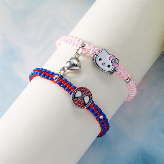 Cartoon Heart-shaped Magnetic Fashion Couple Hand Bracelets