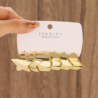 Women's Exaggerated Shaped Suit Personalized Gold Sier Earrings