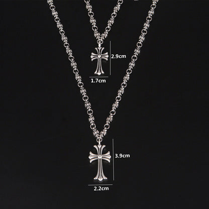 Women's & Men's Cross Ornament Punk Retro Personality Casting Necklaces