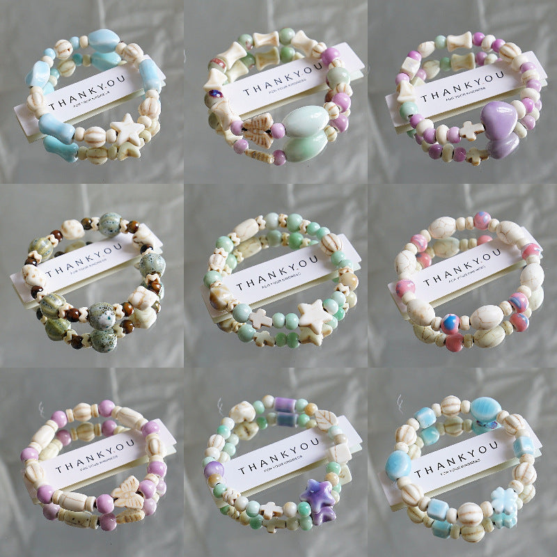 Ancient Style Beaded Popular Fresh Literature Art Sweet Bracelets