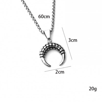 Fashion Stainless Steel Crescent-shaped Titanium Personality Necklaces