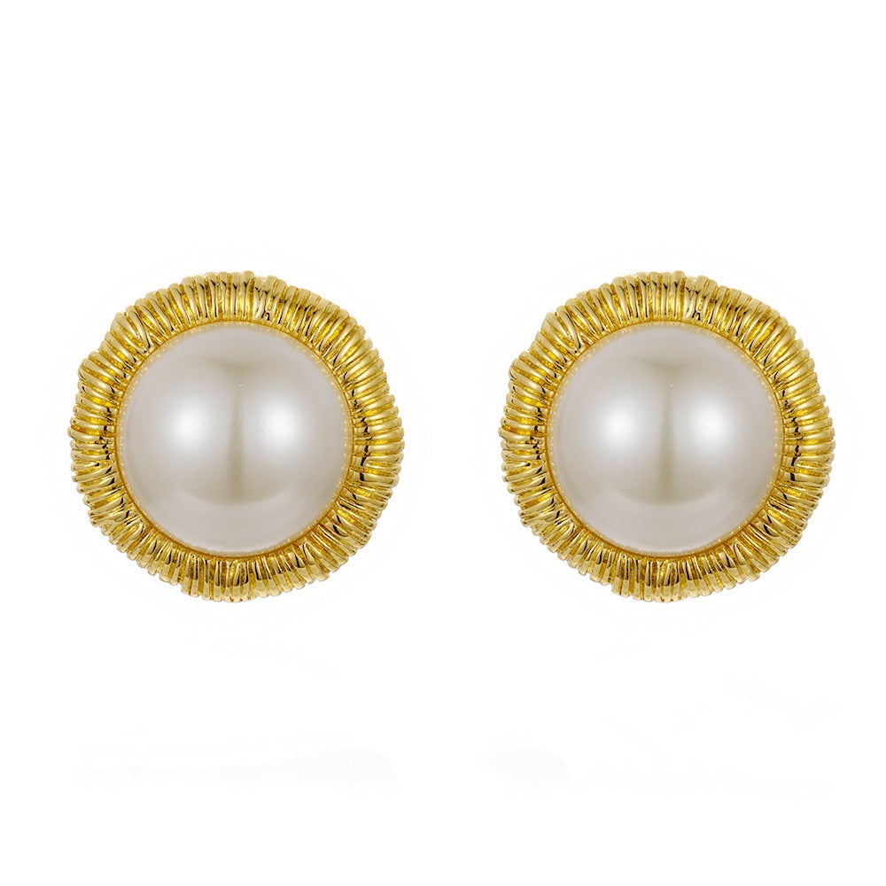 Women's Imitation Pearl Exaggerated Korean Style High Earrings