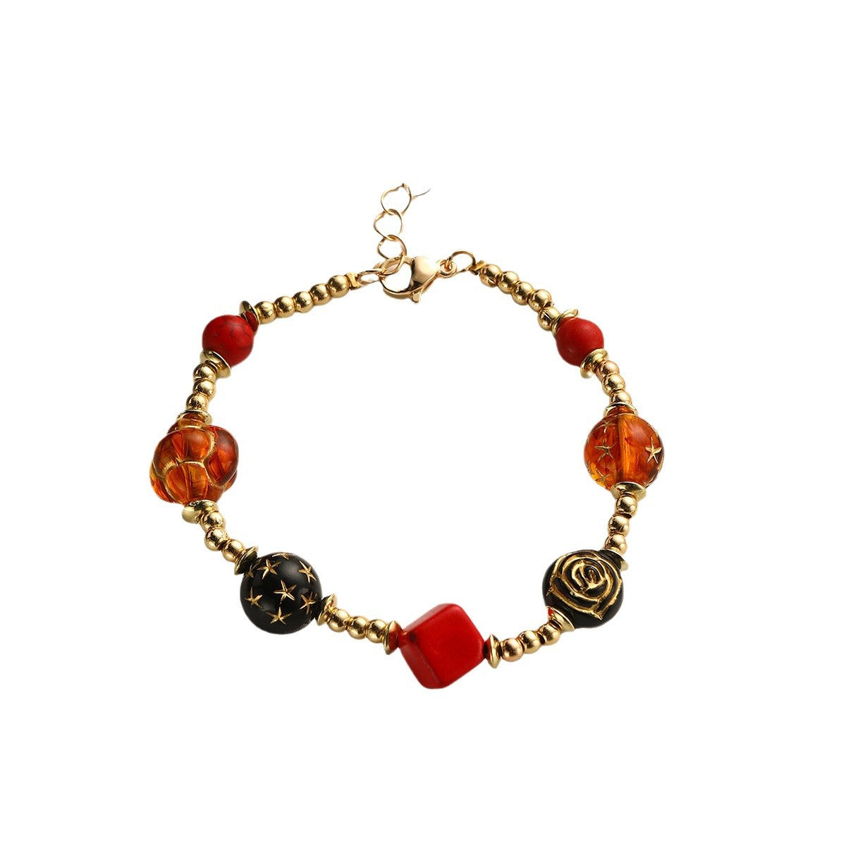 Artistic Retro Colored Beaded Glazed Ethnic Bracelets