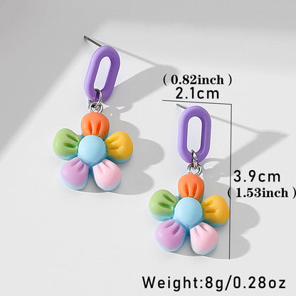 Fashion Design Candy Color Chain Female Dopamine Rings