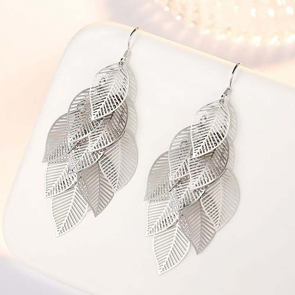 Women's Design Sense Vintage Leaves Ornament Fashion Earrings