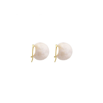 Women's Caramel Simple Round Face Light Luxury Earrings