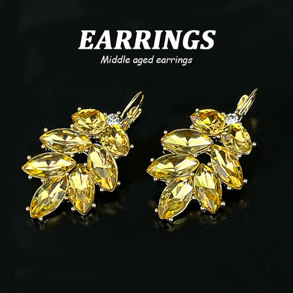 Design Elegant Flower Light Luxury High Earrings