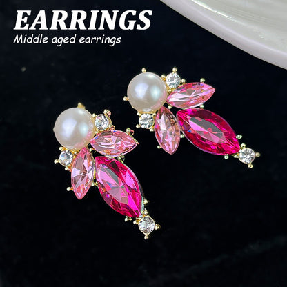 Design Elegant Flower Light Luxury High Earrings