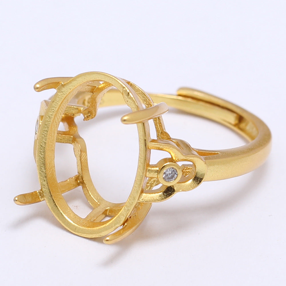 Frame Open Mouth Autumn Copper Alloy Electroplating Sier Rings