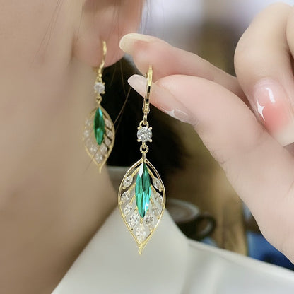 Green Fresh Light Luxury High-grade Fashionable Earrings