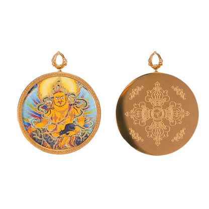 Tibet Portable Small Yellow God Of Pendants