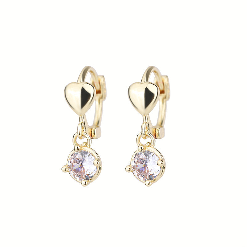 Zircon Ear Clip Female Sier Tide Earrings